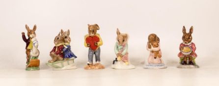 Royal Doulton Bunnykins figures to include Tally hoe Db127, Sleigh Ride Db4 (seconds), Sweatheart
