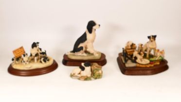 Boxed Border Fine Arts figures to include 208b Jack Russel , Jack Russell & Pups, Blank & White