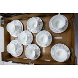 Wedgwood April Flowers Patterned set of 8 Cups & Saucers