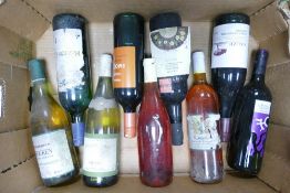 A collection of vintage wines to include 1989 Mouton Cadet, Domaine L'Orme Chablis, Zalze Shiraz etc