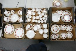 A large collection of English Made Floral Tea & Dinnerware in the style of Old Country Rose
