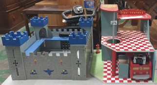 Le Toy Van Childrens Firestation together with wooden toy castle (2)