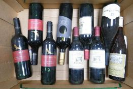 A collection of vintage wines to include Wolf Blass 2016 Red Label Shiraz, Chateau La Chataignere