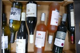 A collection of vintage wines to include Tintern Parva Welsh Wine, Grignan-les-Adhémar cuvée