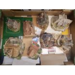 A Collection of Lilliput Lane Buildings to include Hampton Manor, Diamond Cottage, Oak Cottage,