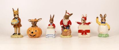 Royal Doulton Bunnykins figures to include Halloween Db132, Christmas Surprise Db146, Easter