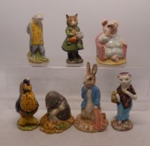 Beswick Beatrix Potter figures to include Simpkin, Susan, Sally Henny Penny, Diggory Diggory Delvet,
