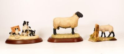 Boxed Border Fine Arts figures to include Families Welcome Bo181, Suffolk Tup Bo196 & Lamb with