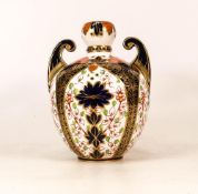 Royal Crown Derby Double Gourd Imari Handled Vase, height 17cm