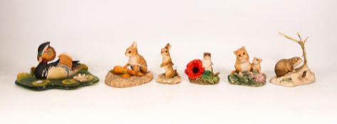 Border Fine Arts figures to include Rabbit with Carrot, , Drake on Lilypad, Harvest Peace, Bright
