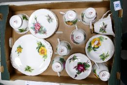 Paragon Floral decorated 21 piece tea set