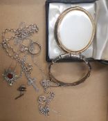 A collection of Sterling Silver Jewellery to include necklaces, bracelet, charm bracelet & silver