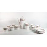 Shelley coffee set, Avon shape 14200 to include coffee pot, 7 cans & saucers, milk jug, sugar
