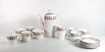 Shelley coffee set, Avon shape 14200 to include coffee pot, 7 cans & saucers, milk jug, sugar