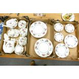 A large collection of Wedgwood Williamsburg Chinese Flowers Pattern tea & dinner ware including