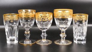 Five De Lamerie Fine Bone China heavily gilded Non Matching Tumblers / Wine Glasses ^Goblets,