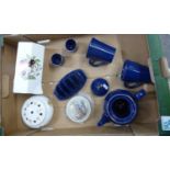 A Mixed Collection of Wade Items to Include Toast Rack, Lidded Trinket Pot, Teapot, Mugs together