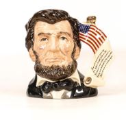 Royal Doulton large character jug Abraham Lincoln D6936, limited edition, seconds