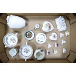 A Mixed Collection of Ceramic items to include Coalport Ming Rose, Adams, Gouda Pin Dish etc. (1