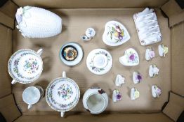 A Mixed Collection of Ceramic items to include Coalport Ming Rose, Adams, Gouda Pin Dish etc. (1