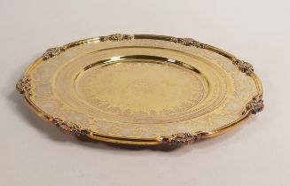 De Lamerie Fine silver plate and part gilt layplate /tray , specially made high end quality item,