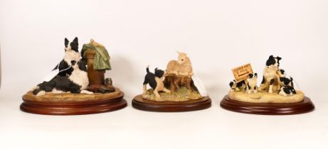 Border Fine Arts Figures A Long Day Ahead Bo037, Boxed Families Welcome Bo181 & Boxed Lamb on Log
