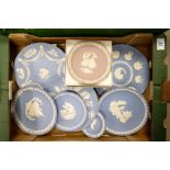 A collection of Wedgwood Jasperware plates