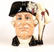 Royal Doulton large double sided character jug George III/George Washington D6749, seconds