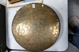 Large Brass Burmese Dinner Gong, diameter 52cm