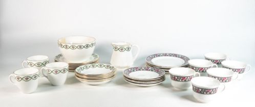 Two Shelley part tea sets to include 6 cups , 5 saucers, 5 side plates, Norman shape 1088 and New