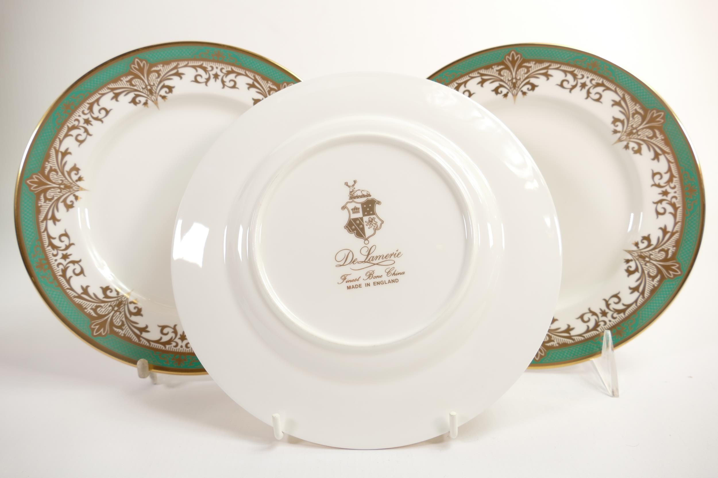 De Lamerie Fine Bone China, heavily gilded Dessert Plates , specially made high end quality item, - Image 2 of 2