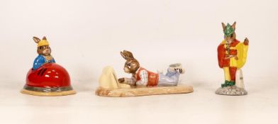Royal Doulton Bunnykins Limited Edition figures to include Dodgem Db249, On Line Db248 & Minstrel