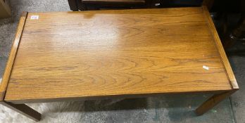 Oak coffee table in simple form.