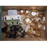 A mixed collection of items to include Continental gilt coffee set together with a collection of