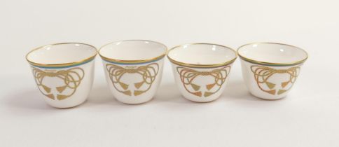 De Lamerie Fine Bone China heavily gilded Tea Bowls, specially made high end quality item, Made in