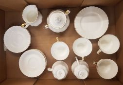 Royal Albert Val D'or pattern tea set consisting of 6 trio's, lidded sugar bowl and milk jug (2nds).