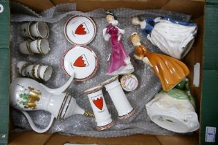 A mixed collection of items to include Royal Doulton Lady Figures Alision Hn2336, 2nds Soiree,