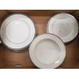 Royal Doulton dinnerware items to include 6 six legacy pattern dinner plates, 6 new romance