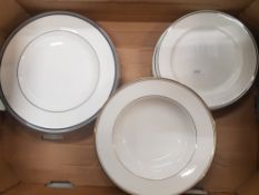 Royal Doulton dinnerware items to include 6 six legacy pattern dinner plates, 6 new romance