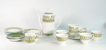 Shelley part tea and coffee set , Avon shape 14282 to include coffee pot, 2 cans, 4 saucers, 4 tea