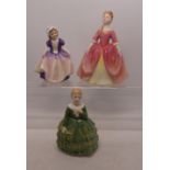 Royal Doulton lady figures to include Debbie HN2400, Belle HN2340 & Dinky Doo HN1678 (3).