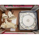 A mixed collection of items to include 2 x 2nds Minton Ivory & Bronze figures Travellers Tales and