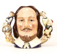 Royal Doulton large two handled character jug William Shakespeare D6933, Limited edition, seconds