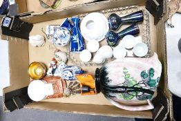 A mixed collection of items to include Japanese Saki set, damaged Carltonware jug, Wedgwood