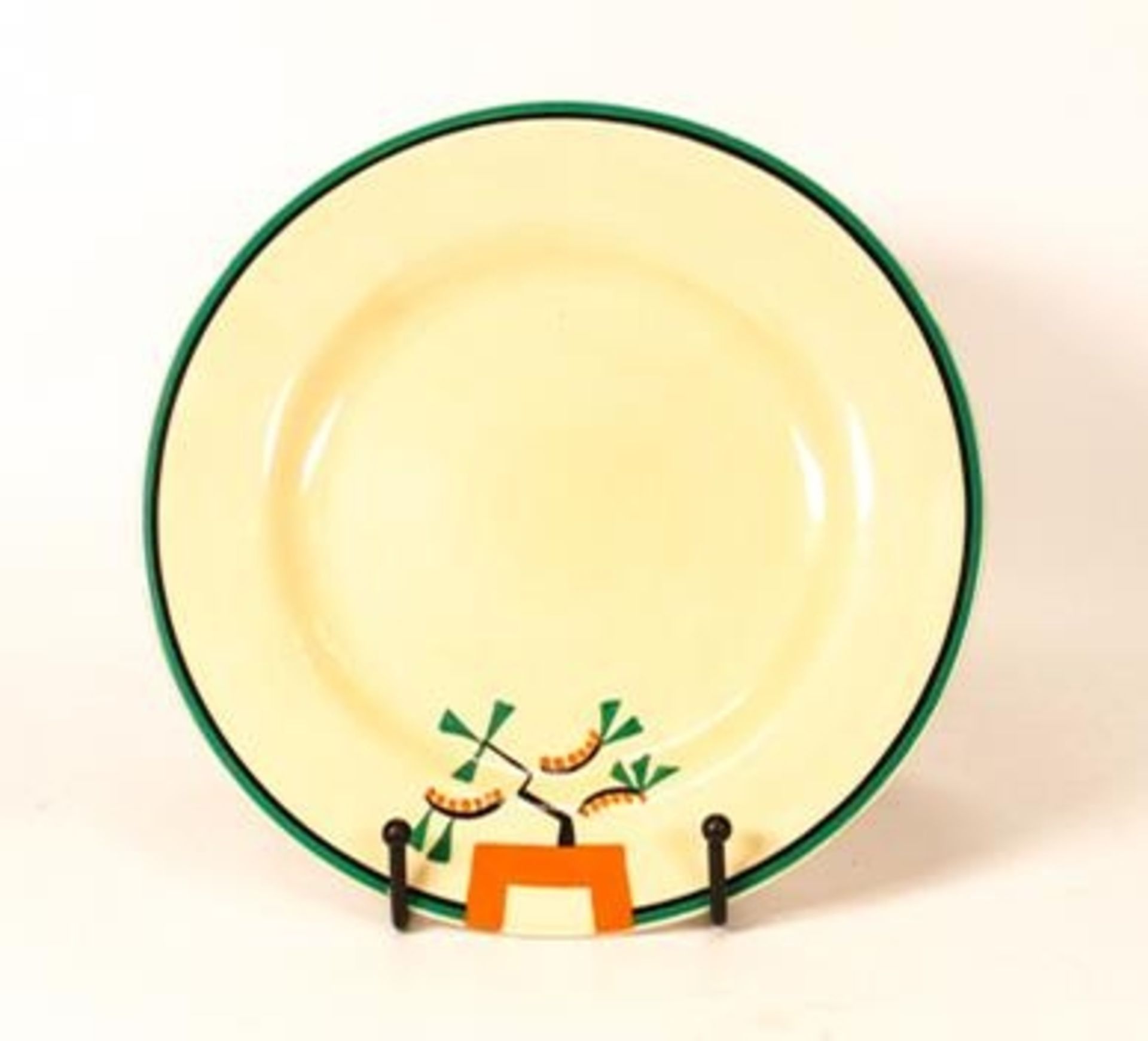 Clarice Cliff Bizarre patterned plate, diameter 20cm