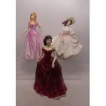 Royal Doulton lady figures Affection together with Jennifer and Sunday Best HN2698 (3).