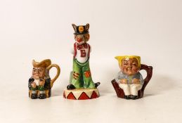 Royal Doulton Bunnykins Figure Tip Toe Db469 (limited edition) together with 2 small Character