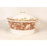 Large Wedgwood Floral Decorated Tureen, length 30cm