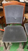 Set of 4 Danish Mid Century Modern type dark teak dining chairs (4).