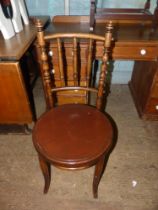 An Edwardian Michael Thonet Style Chair with Circular Stretcher. Seat may have been replaced and